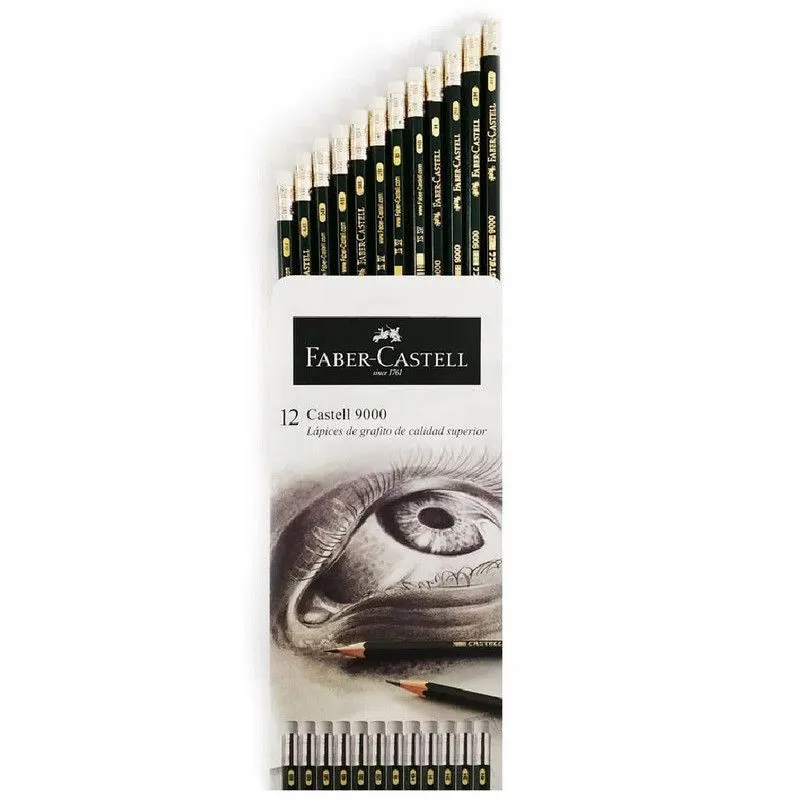 FABER-CASTELL - Lapices Graduados Faber Castell 9000 X12 Unidades