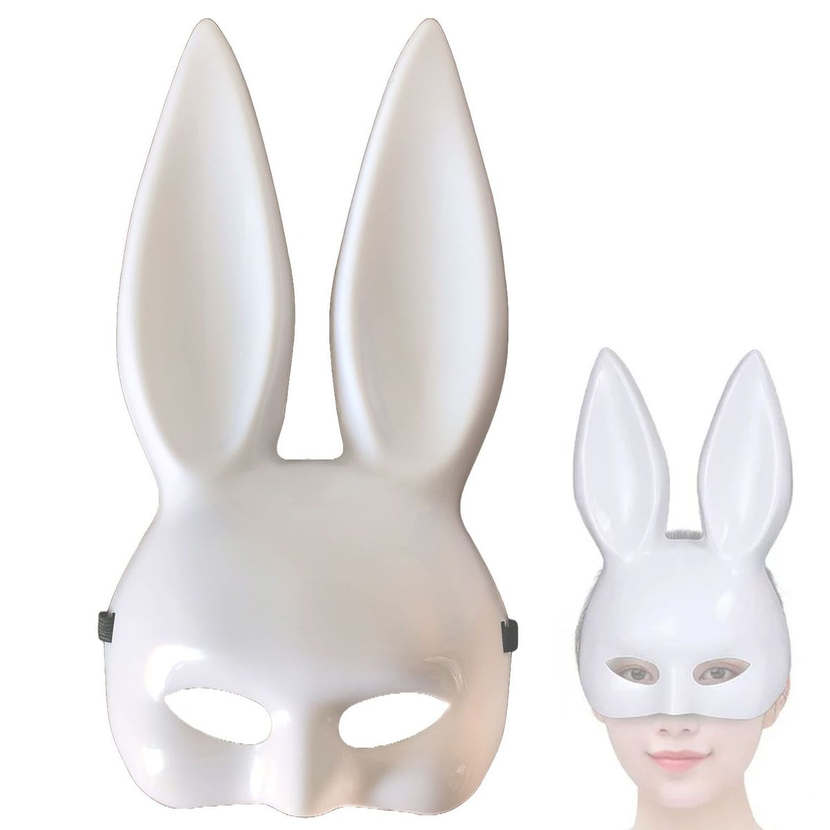 GENERICO - Mascara Antifaz Conejo Blanco Disfraz Accesorio Halloween