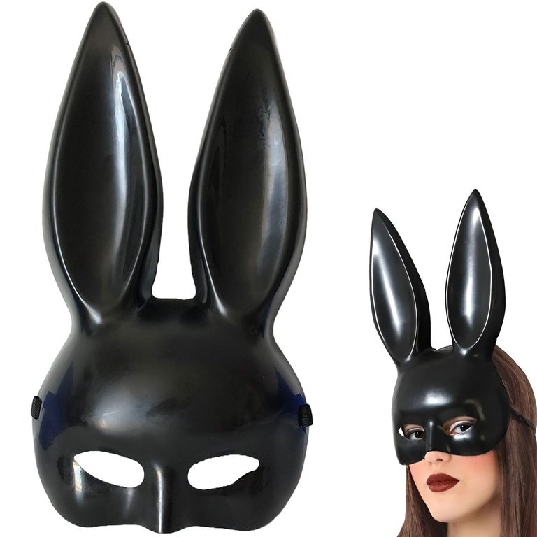 Máscara De Conejo Negra Para Mujer – Ideal Para Halloween, Cosplay Y Fiestas De Disfraces