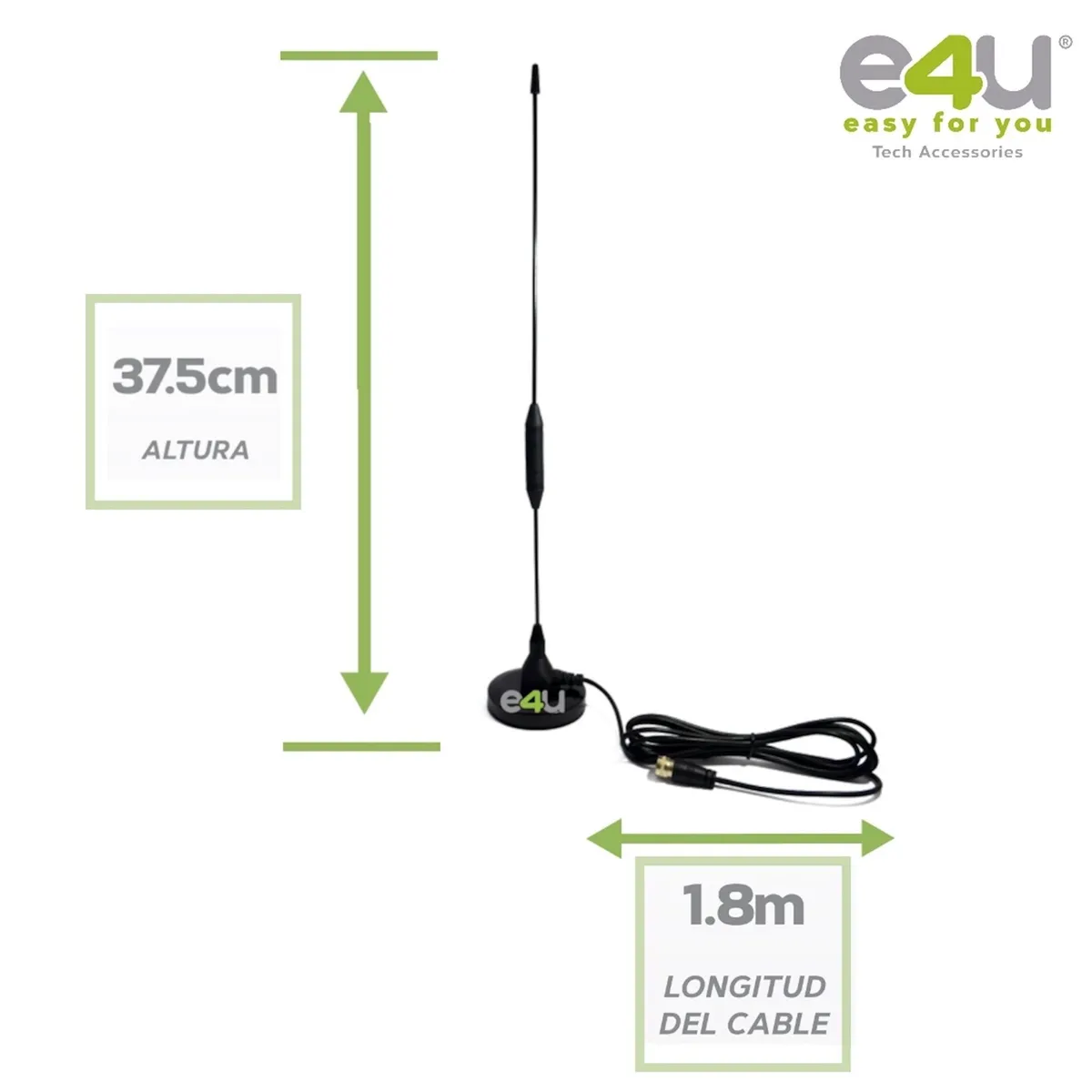E4U - Antena Digital Pasiva para Television Digital Terrestre