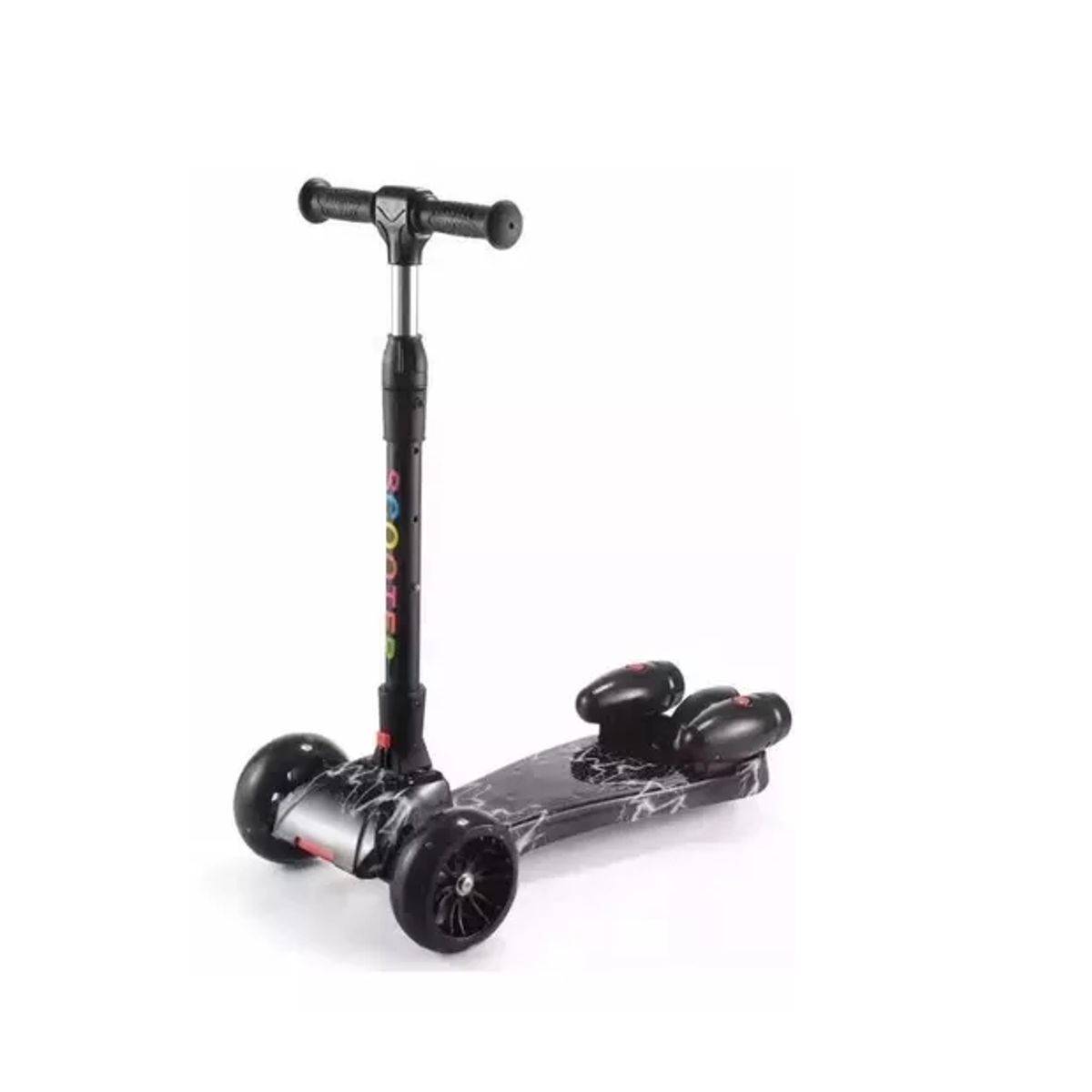 KIDSHOP - Patineta Scooter Vapor Humo Luces Bluetooth Led J003 Negro