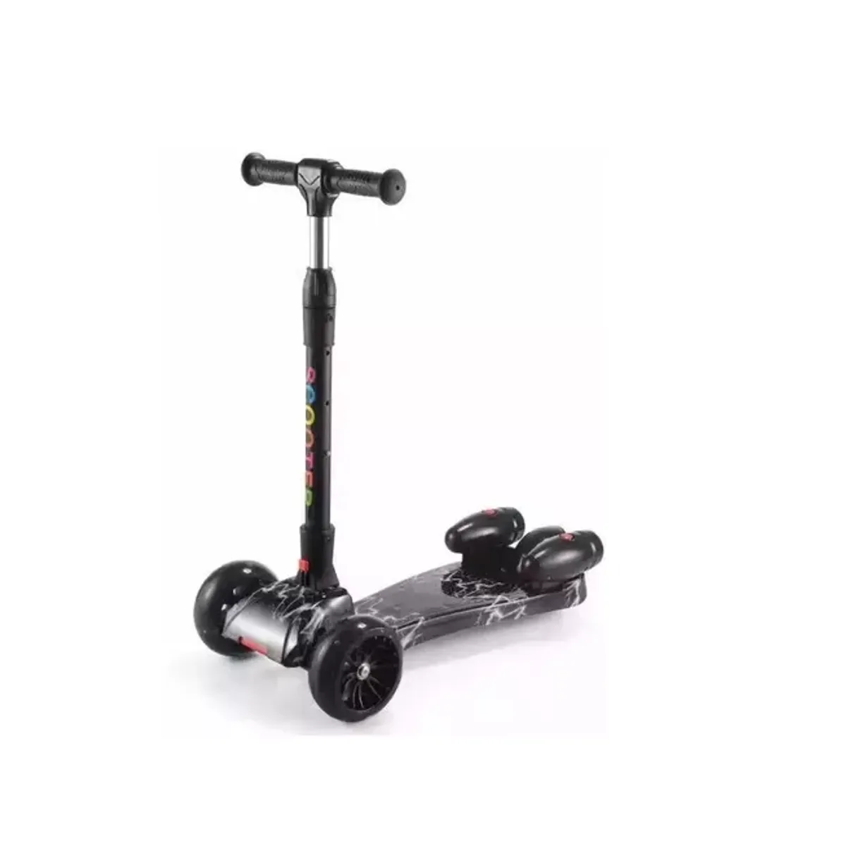 KIDSHOP - Patineta Scooter Vapor Humo Luces Bluetooth Led J003 Negro