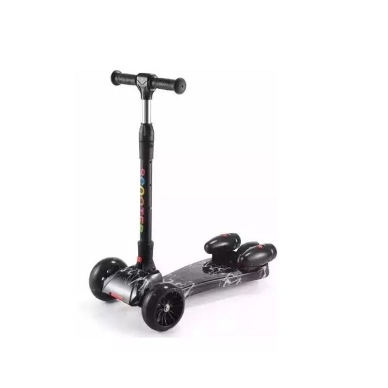 KIDSHOP - Patineta scooter monopatin vapor humo luces bluetooth Negro-
