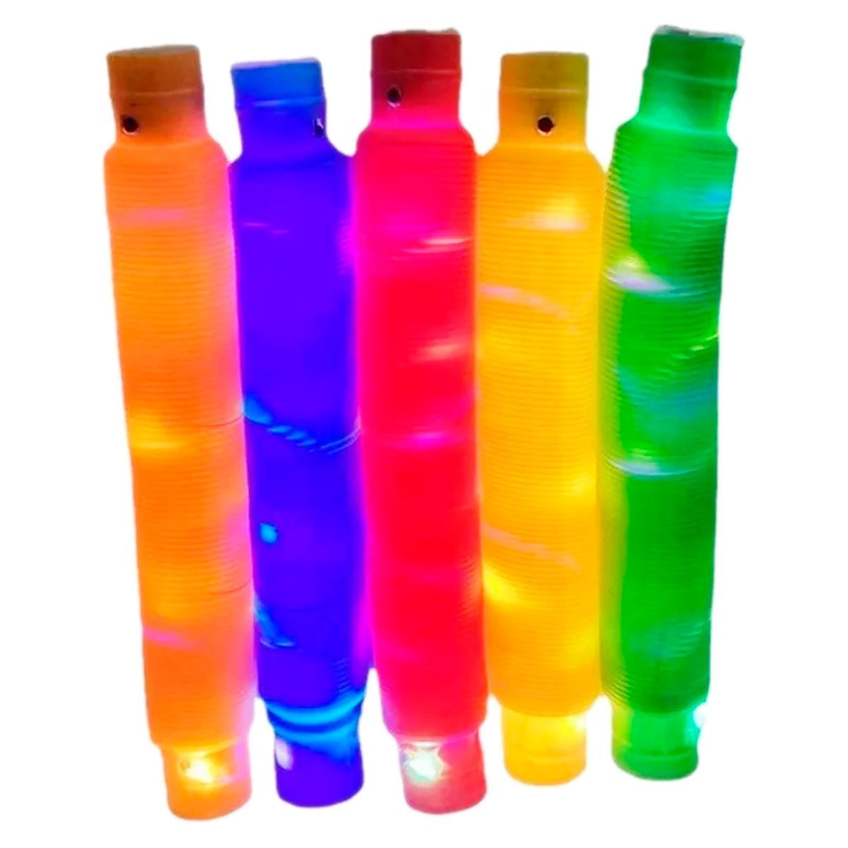 GENERICO - Set X12 Tubos Pitillos Pop Luces Fidget Sensorial Armable
