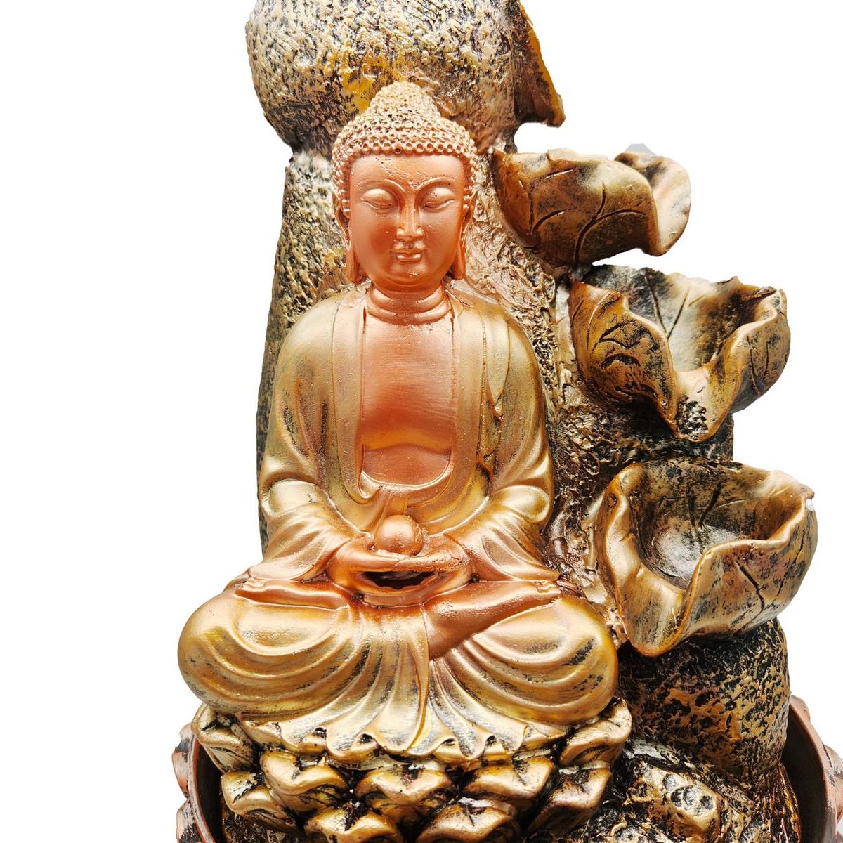 DAYOSHOP - Fuente De Agua Buda Meditacion Suerte Luces Cascada 0360