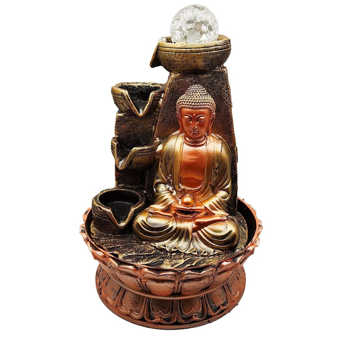 DAYOSHOP - Fuente De Agua Buda Prosperidad Abundancia Luz Cascada 0355