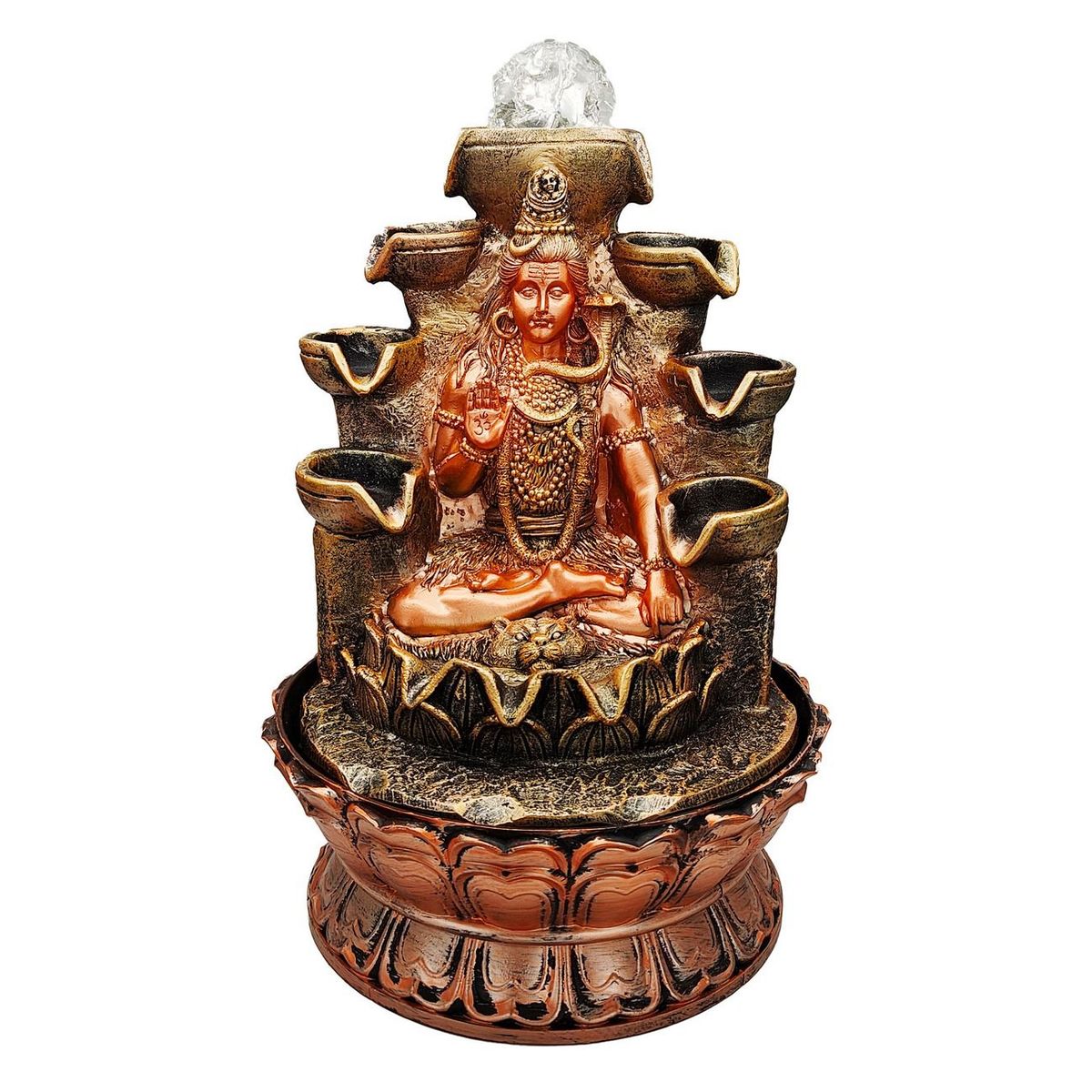 DAYOSHOP - Fuente De Agua Lakshmi Prosperidad Suerte Luces Cascada 0368