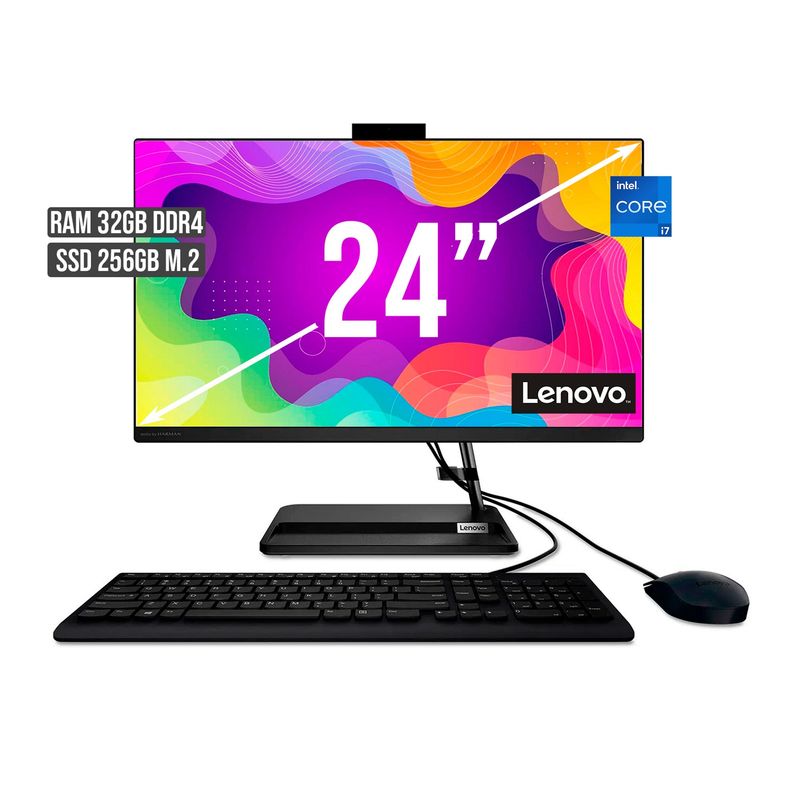 LENOVO - TODO EN UNO LENOVO INTEL CORE I7-1260P SSD 256GB RAM 32GB LED 24 FHD