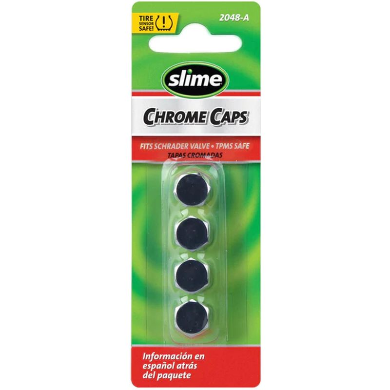 SLIME - Tapas de Válvula Cromadas Cabeza hexagonal Slime