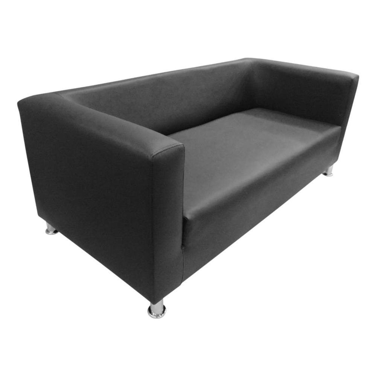 SOFA MARKET - Sofa Zia 3 Puestos Ecocuero Negro