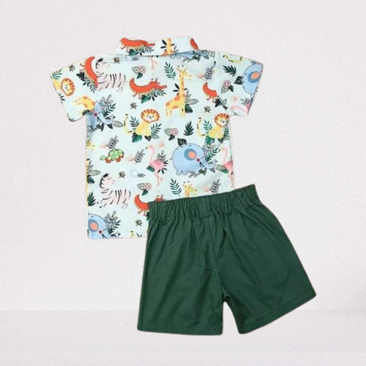 LUSOLSI - Ropa camisa y pantalon corto para niños conjuntos de vestir bebes