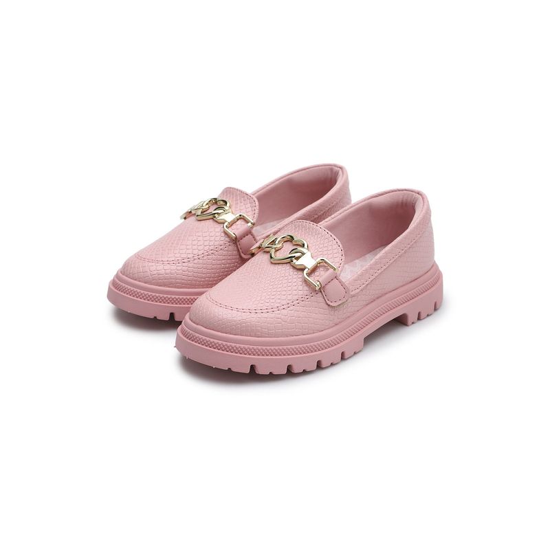 MOLEKINHA - Mocasín Rosa-Dorado Molekinha