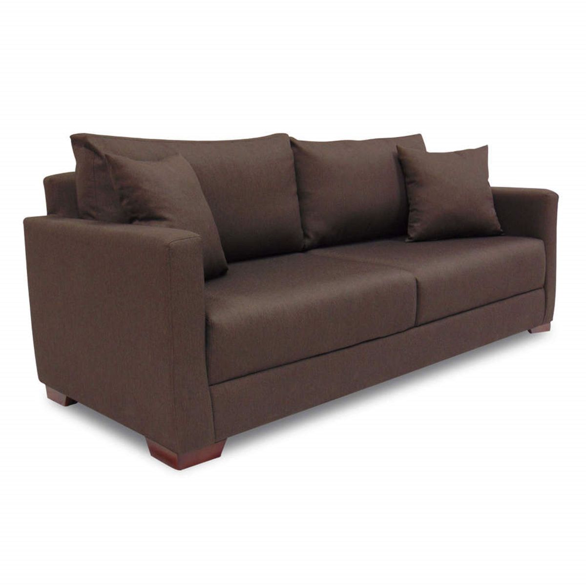 SOFA MARKET - Sofa Tradis 2 Puestos Tela Cafe