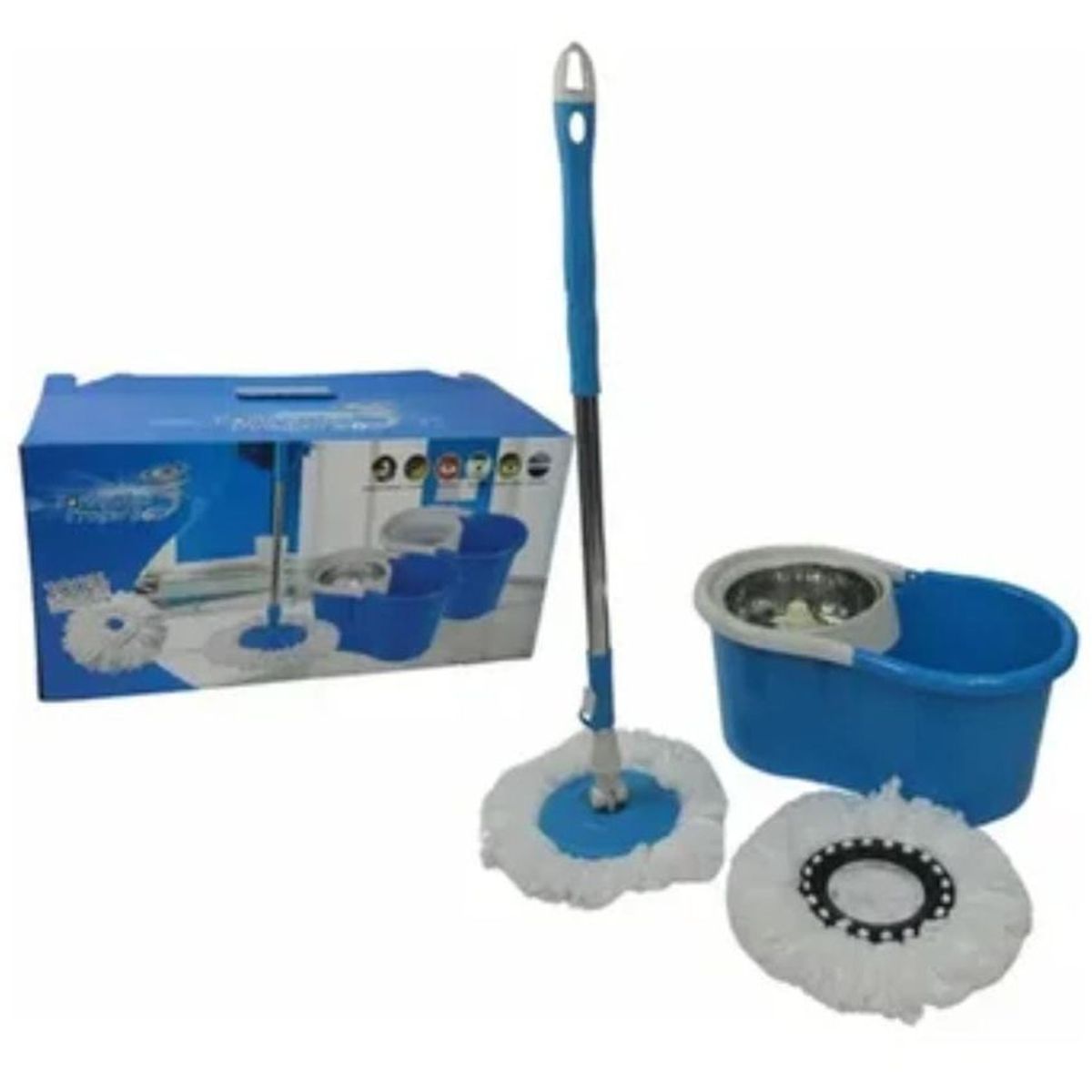 GENERICO - Trapeador Giratorio + Mopa Repuesto Multifuncional 360_.