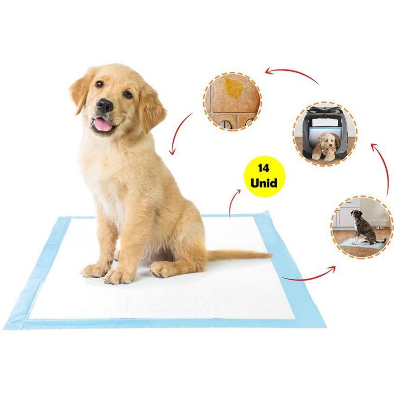 GENERICO - Tapete para cachorros entenamiento pet store azul x14 unid