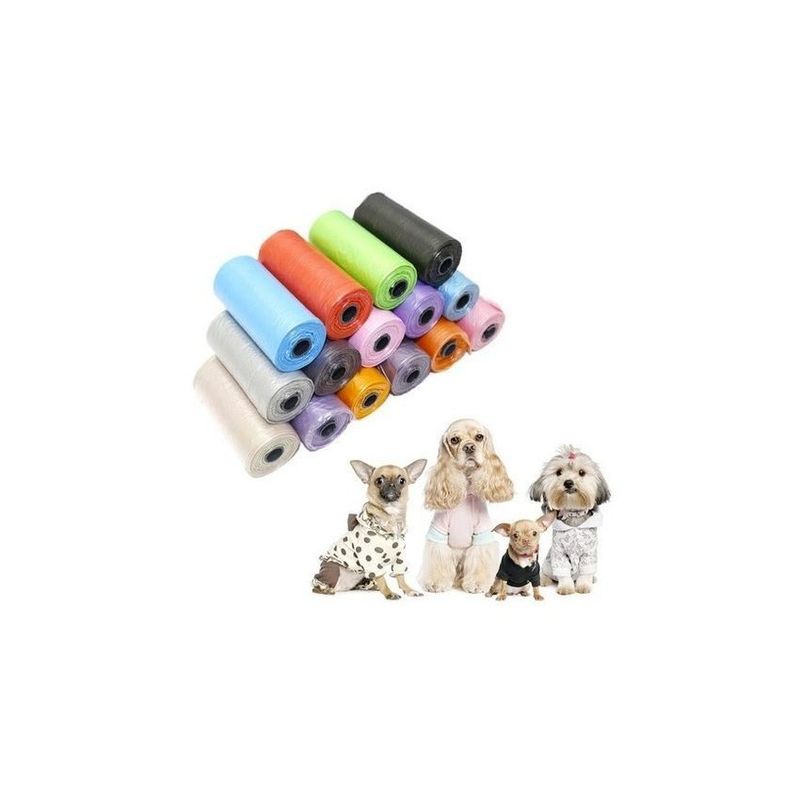 GENERICO - 240 bolsas biodegradables recolección de excrementos multicolor