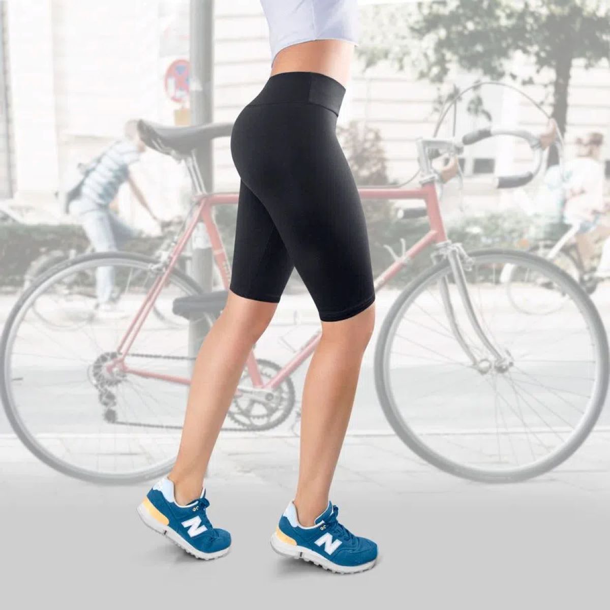 THIN & HAPPY - Licras arriba de la rodilla Mujer Running Algodón Thin  Happy.