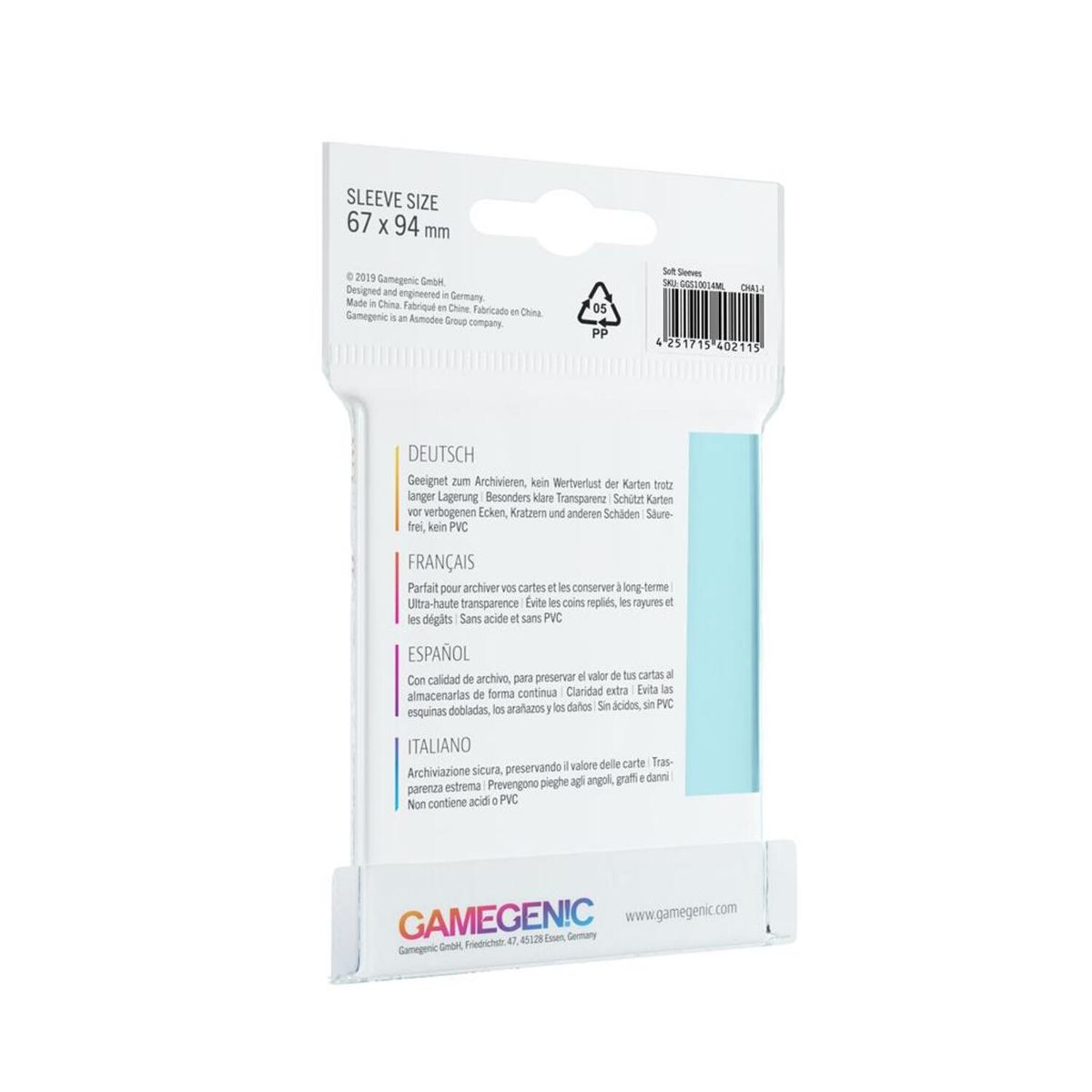 ASMODEE - Protectores De Cartas Soft Sleeves 67x94mm