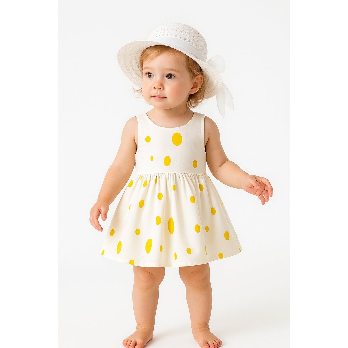 LUSOLSI - Vestido y sombrero Prendas niñas ropa conjuntos de vestir bebes niños