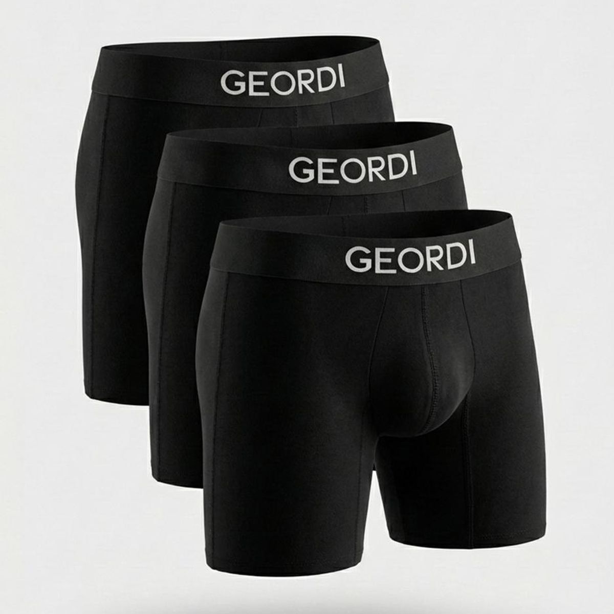 DIANE & GEORDI - Bóxer medio (Pack X3)(5082) - Negro