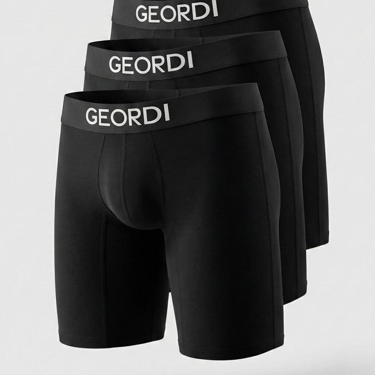 DIANE & GEORDI - Bóxer largo (Pack X3)(5083) - Negro