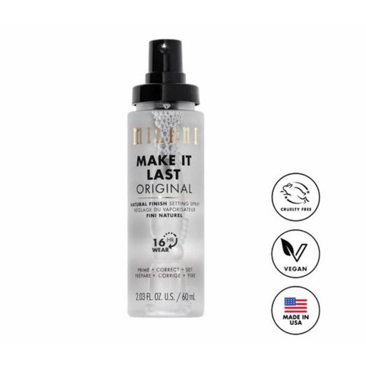 MILANI COSMETICS - Fijador Make It Last Seting Spray Prime  Correct Milani Transparente