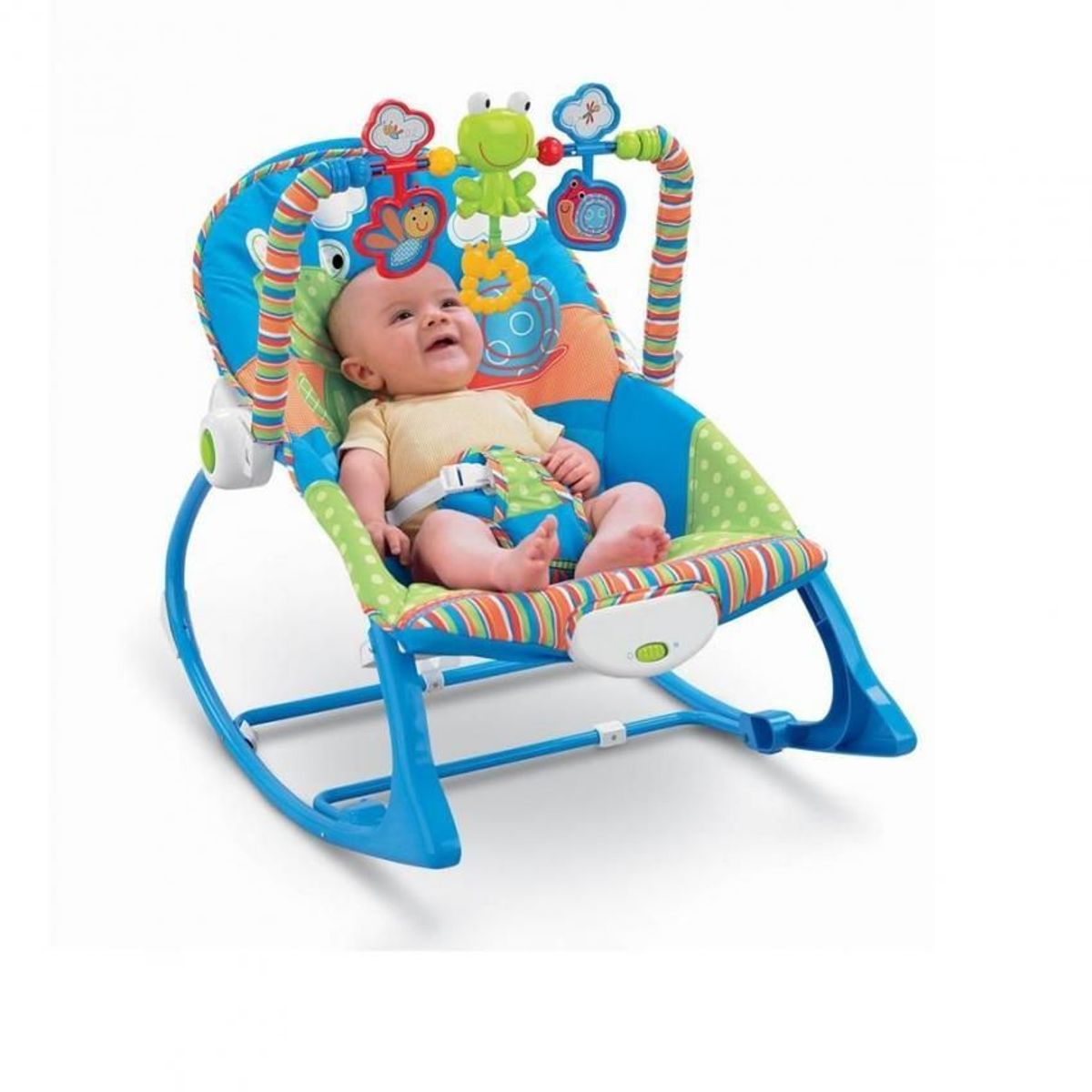 BABIES AND KIDS - Silla Vibradora Mecedora Crece Conmigo Ranita Azul