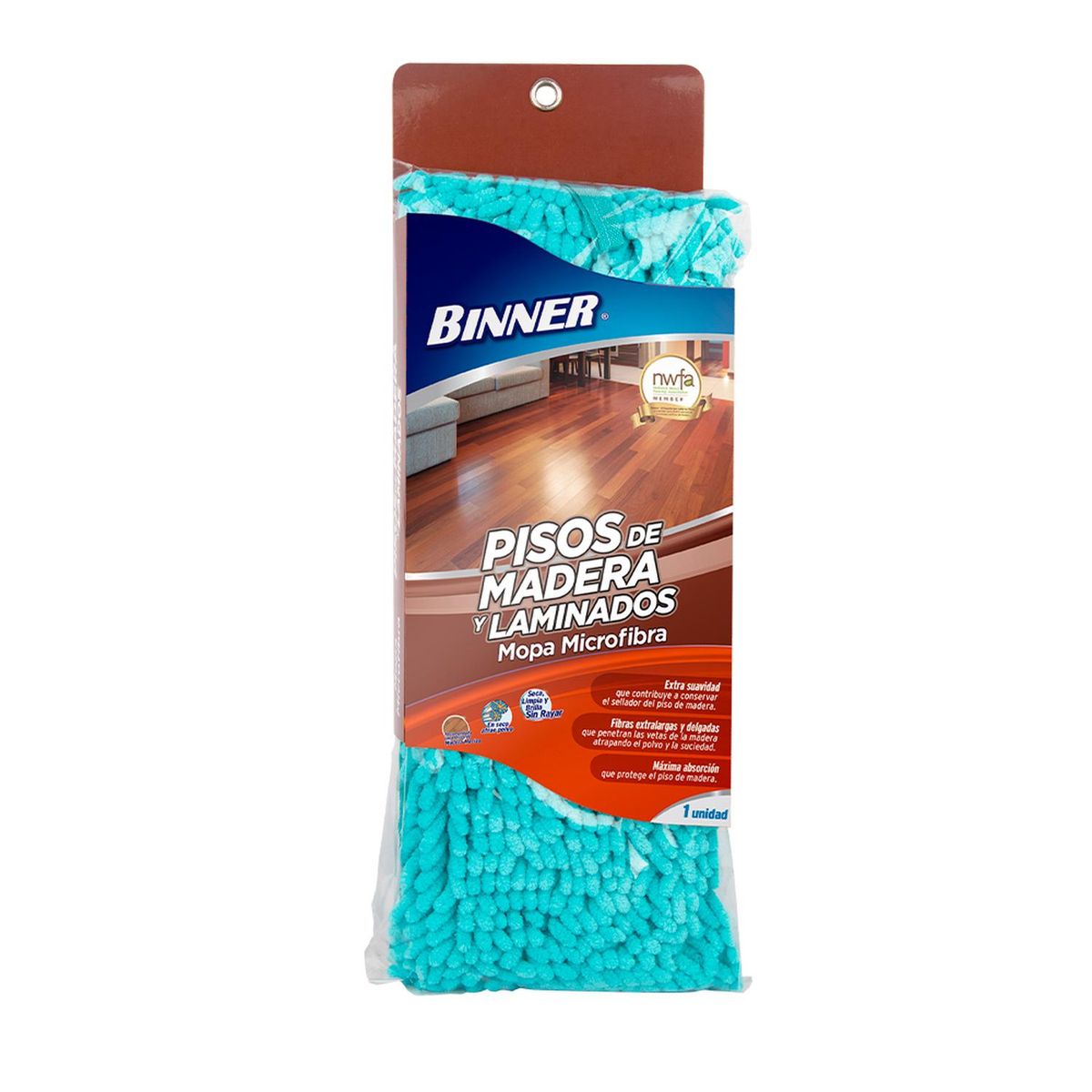 BINNER - Mopa Microfibra BINNER para Pisos de Madera