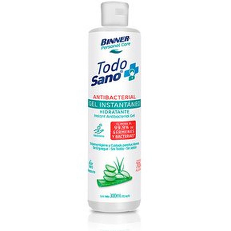 BINNER - Gel Antibacterial BINNER Todo Sano Aloe Vera 300ml