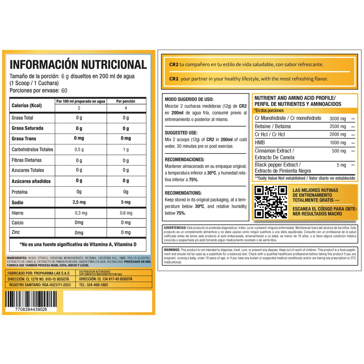 GENERICO - CREATINA 60 SERVICIOS