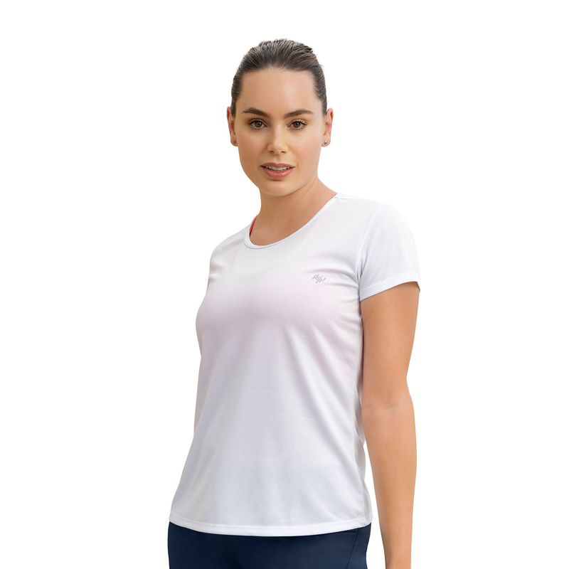 LEONISA - Camiseta deportiva de secado rápido y silueta semiajustada.