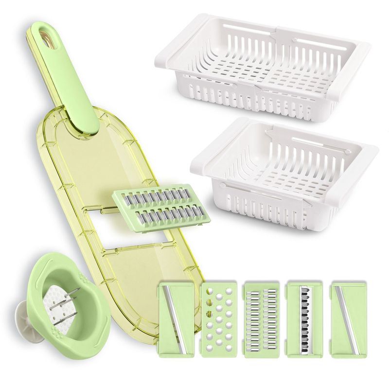 CHEF MASTER - Combo rallador cocina 6en1  Kit x2 Organizador nevera