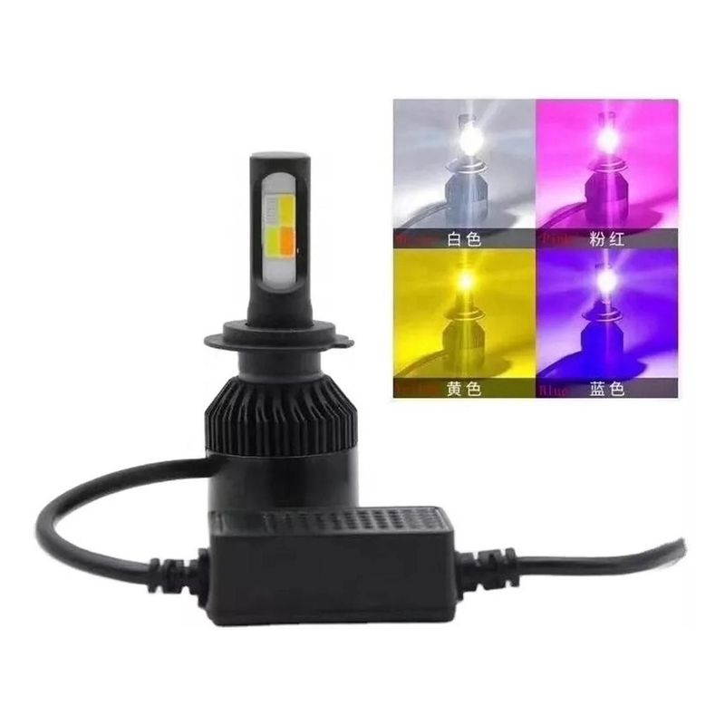 GENERICO - Luces Led H4 - 4 Colores (wgbf) + Strobo