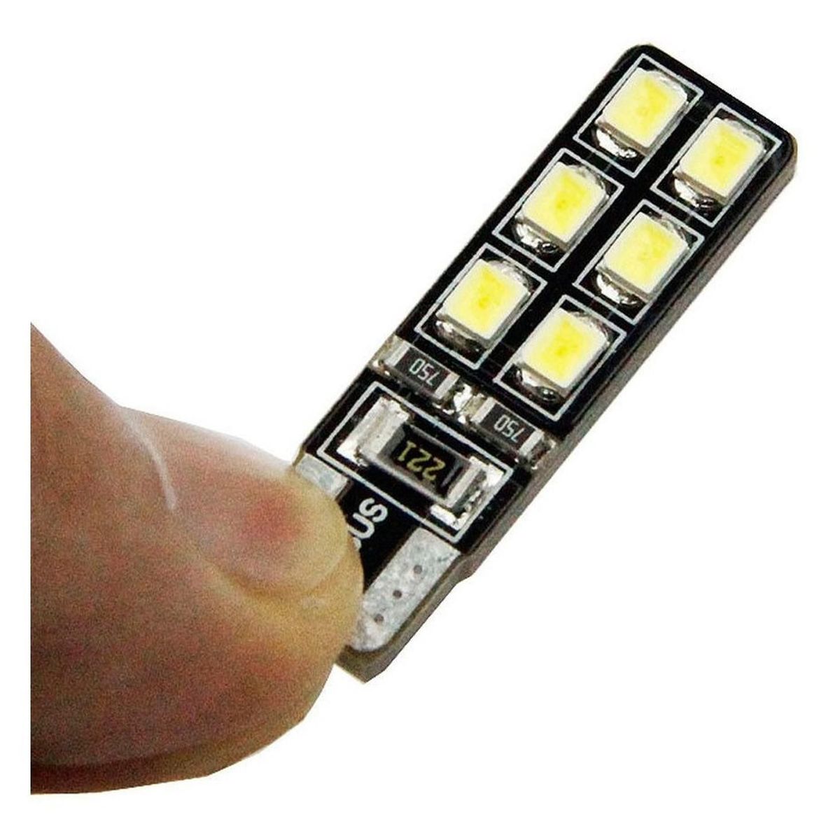 GENERICO - 2 Bombillos Led T10 12 Chip