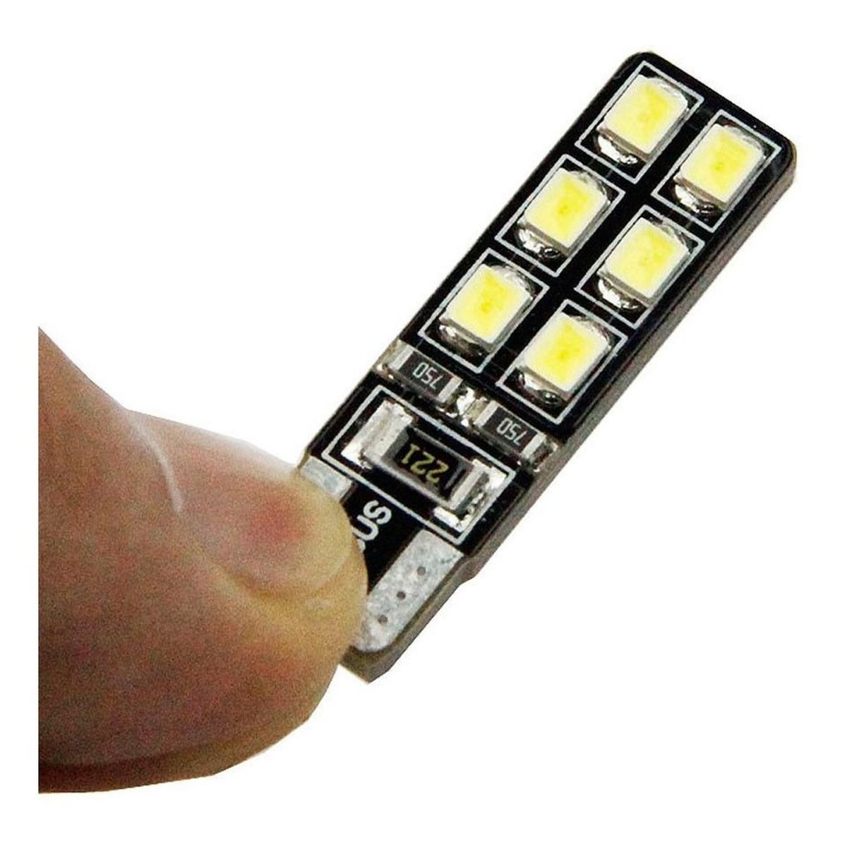 GENERICO - 2 Bombillos Led T10 12 Chip