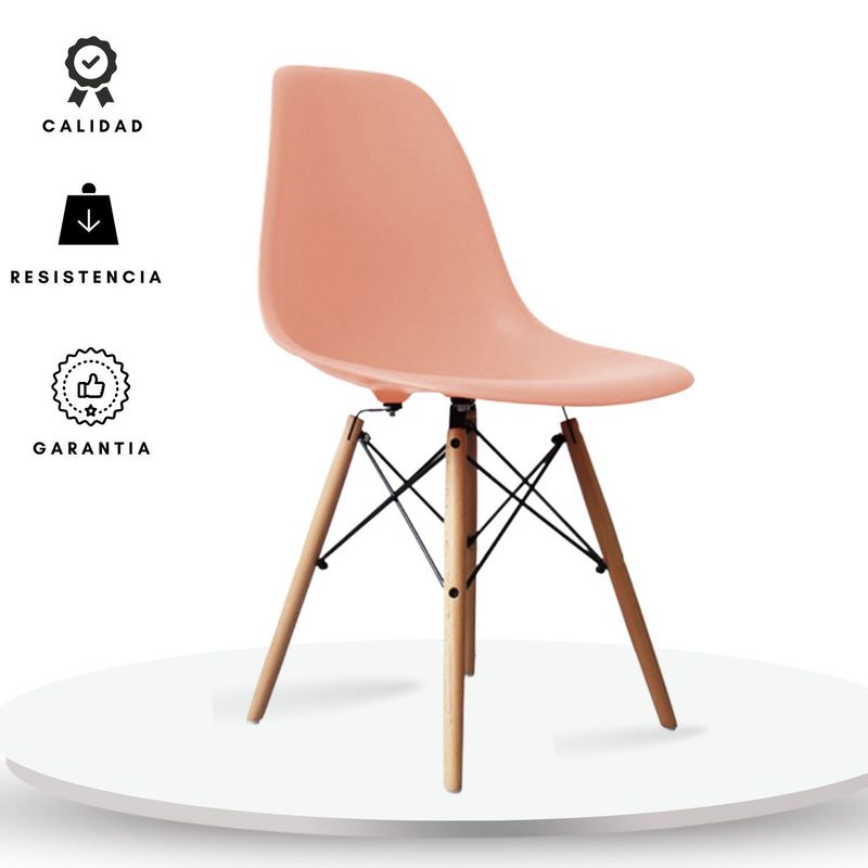 EKONOMODO COLOMBIA - Silla auxiliar eames adulto Coral