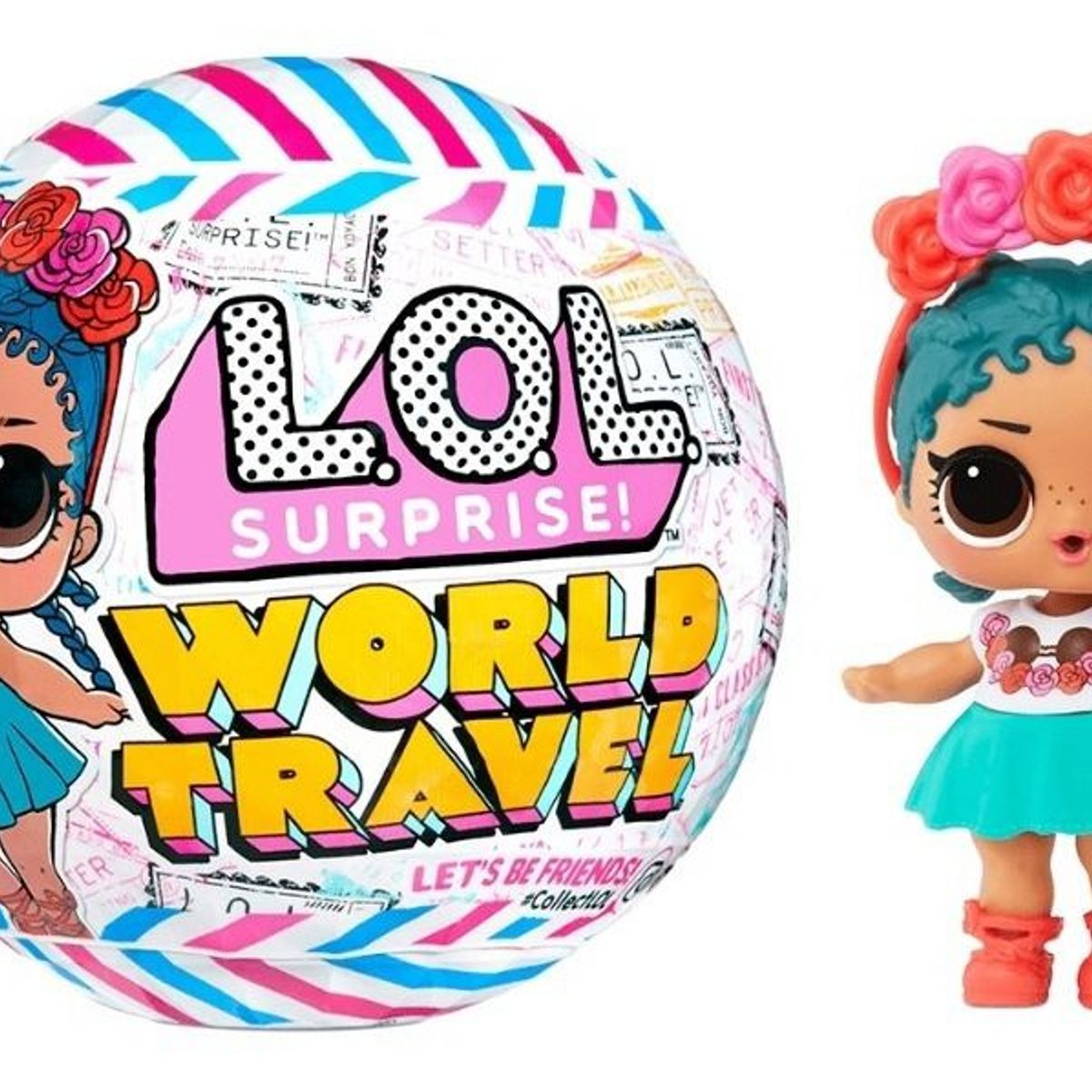 GENERICO - Set De Muñecas Lol - World Travel Viajera + 8 Sorp 576013euc.