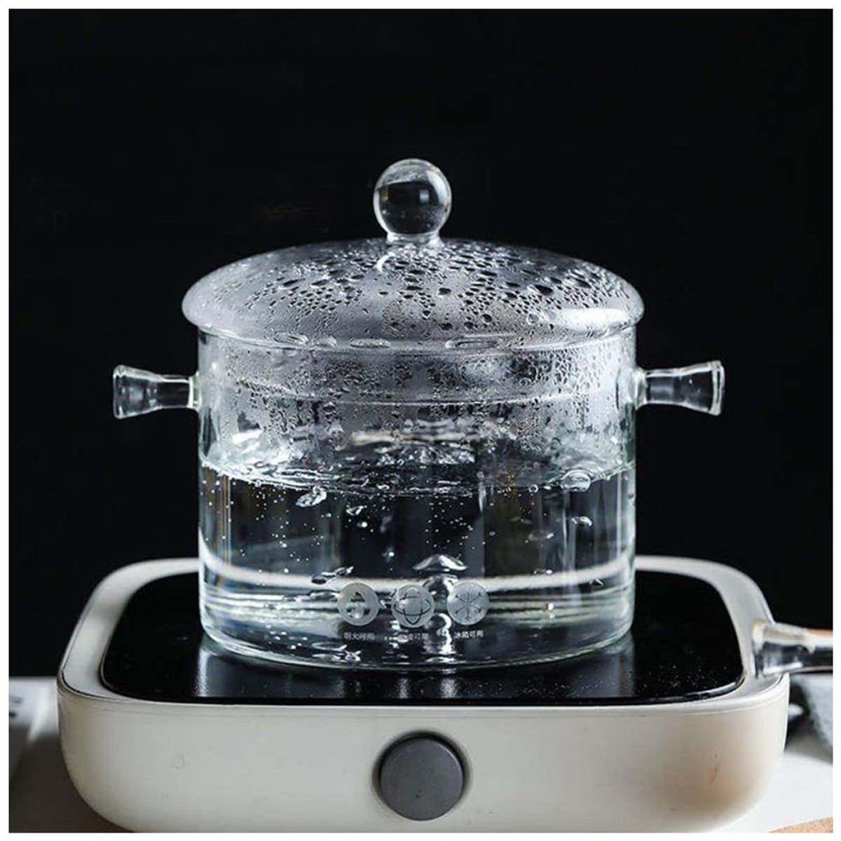 GENERICO - Olla Con Tapa En Vidrio Templado Transparente Moderna