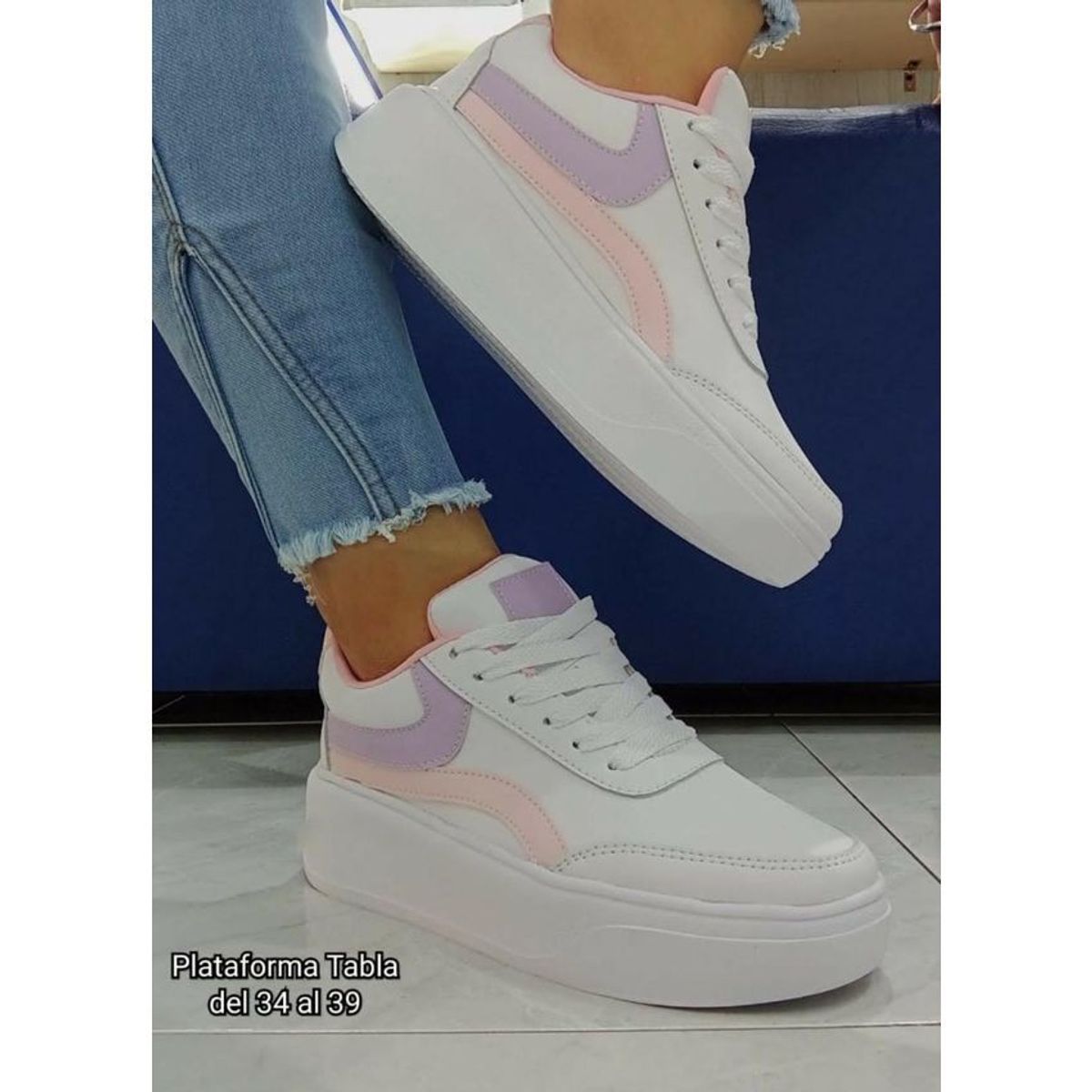 URBAN PLUS - Tenis mujer blanco hl