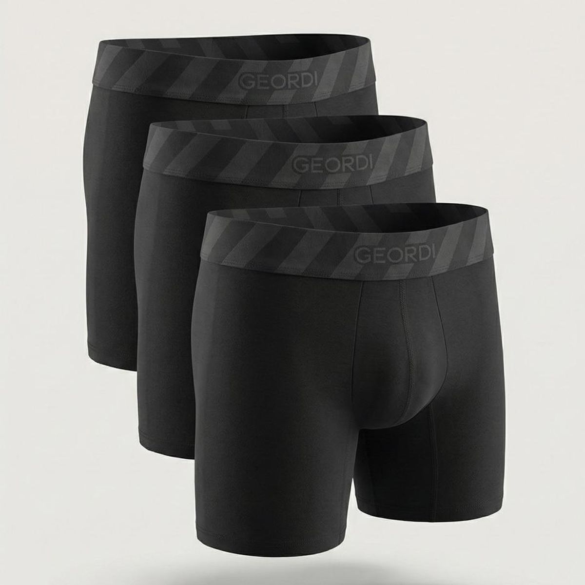DIANE & GEORDI - Bóxer medio (Pack X3)(2148) - Negro