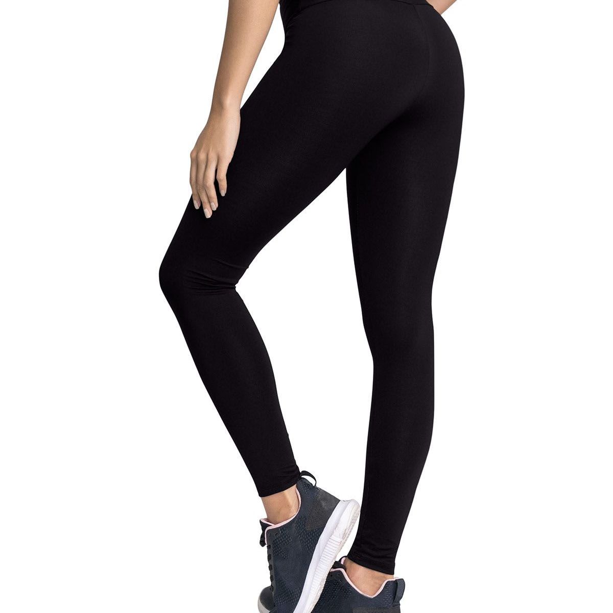 LEONISA - Legging deportivo de control con pretina cruzada en forma de V
