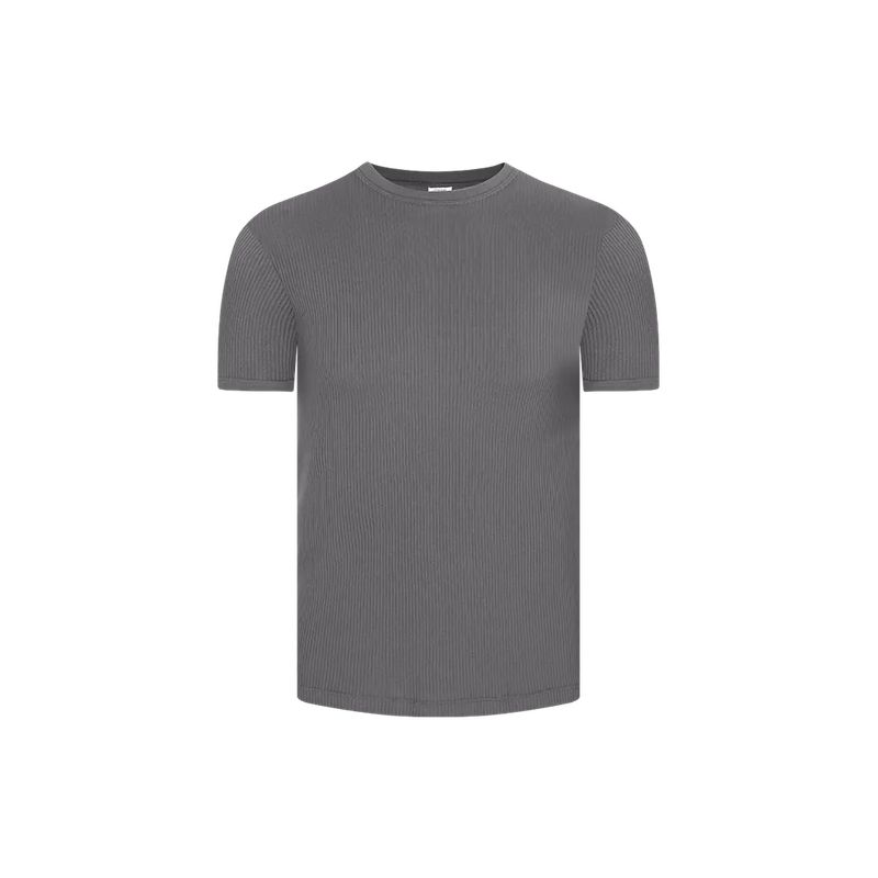 DIANE & GEORDI - Camiseta cuello redondo acanalada 2256 - Gris