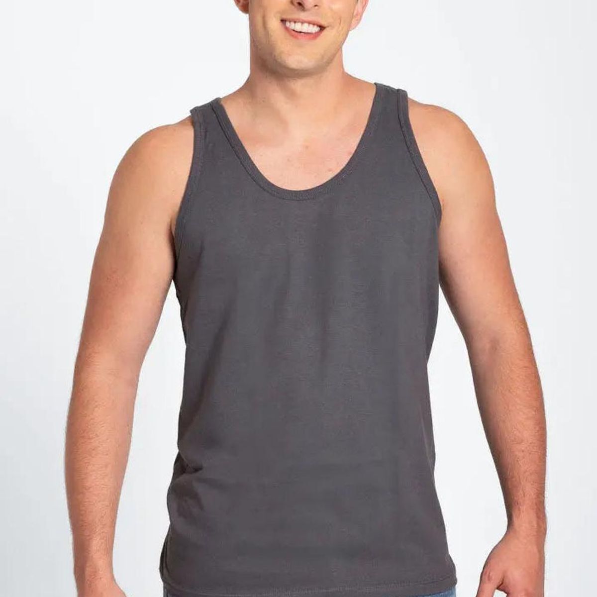 DIANE & GEORDI - Camiseta Cuello Redondo Manga Sisa Algodón 2522 - Gris