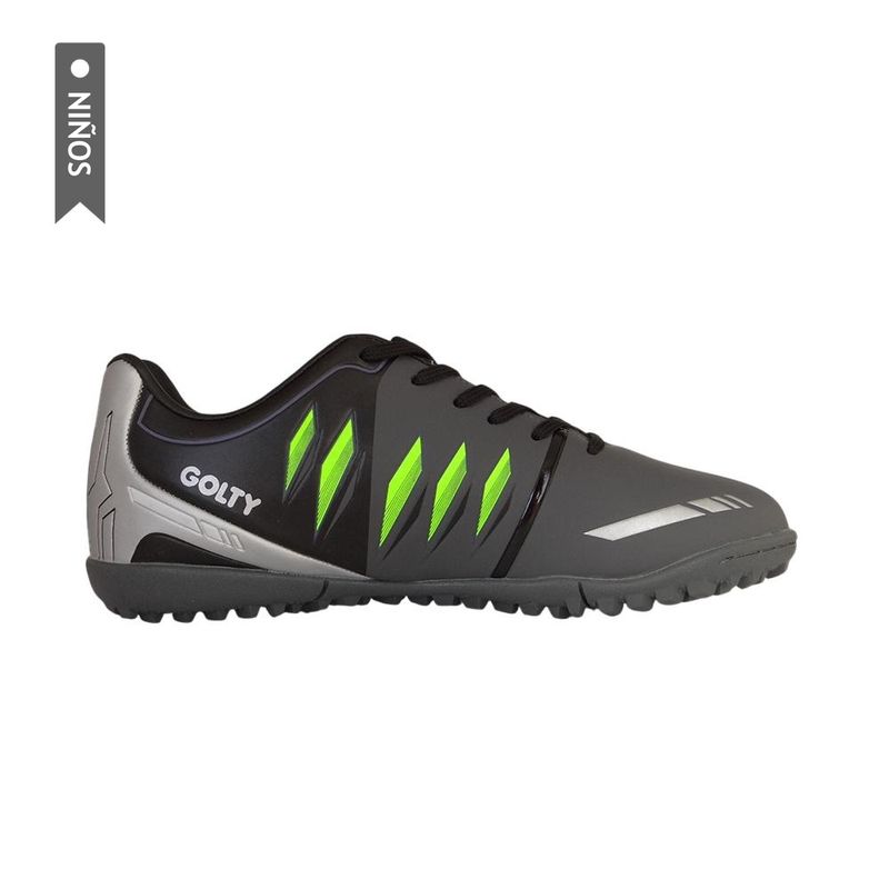 GOLTY - Zapatilla Golty Turf Formacion Fx Niños-Gris/Negro