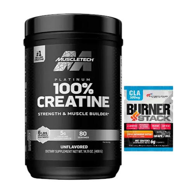 MUSCLETECH - Creatina platinum muzcletech  400 gr 80 servicios