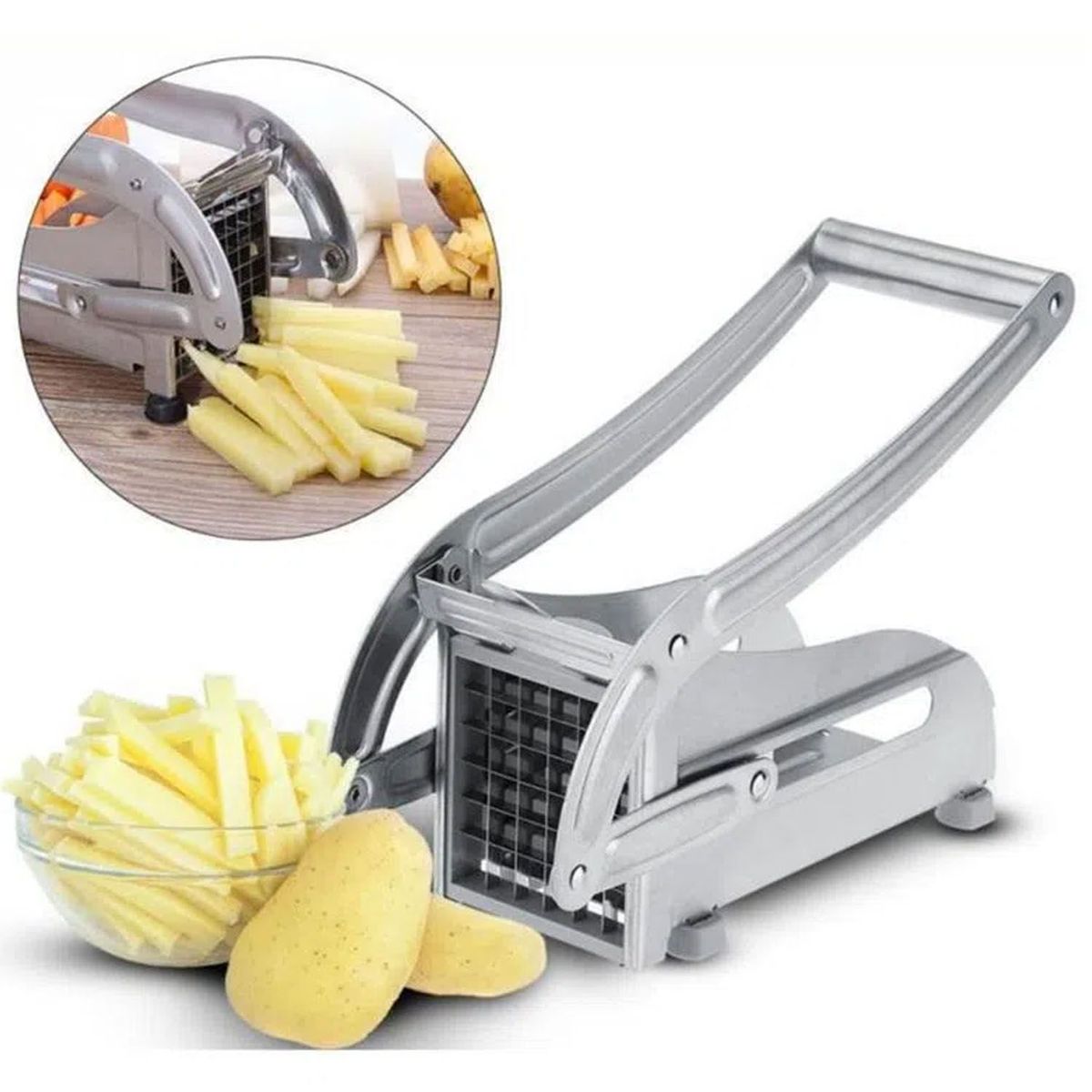 ONE PIXEL - Cortador Manual De Papas Patatas Fritas Acero Inoxidable