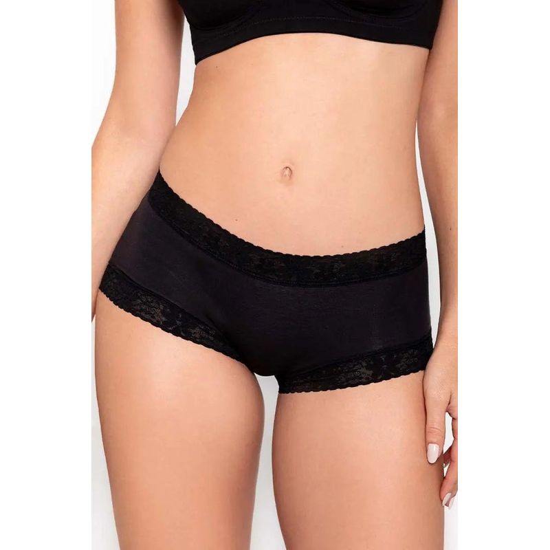 DIANE & GEORDI - Panty Cachetero de Algodón 020581 - Negro