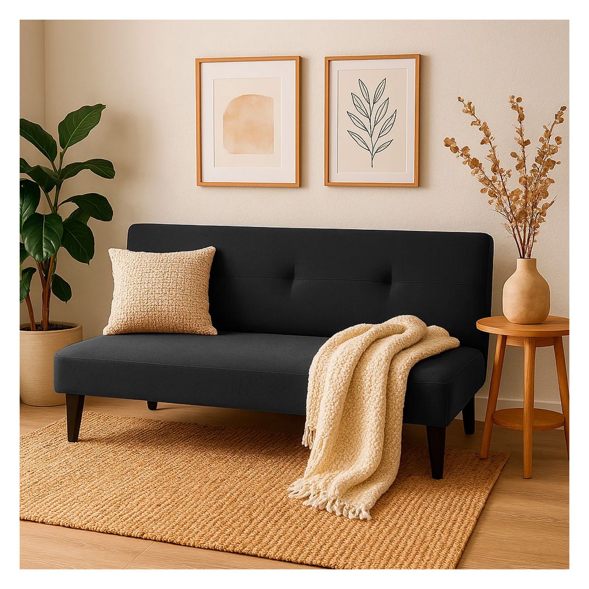 HIGH CLASS - Sofá cama Basic Color Negro