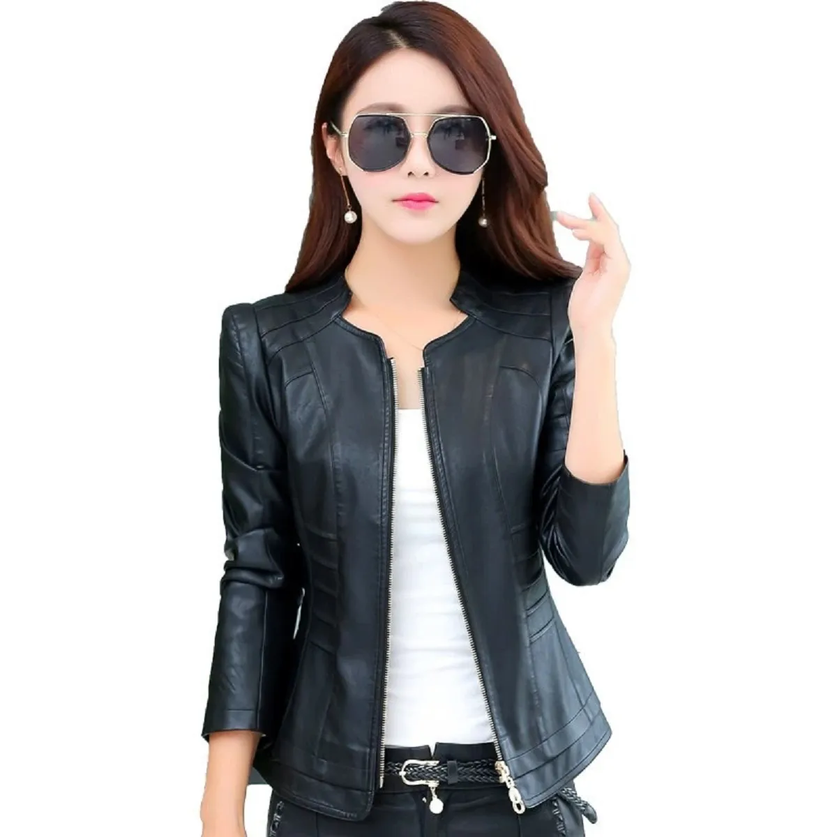 THE CLOTHING COMPANY - Chaqueta Mujer Cuero Sintético-Negro