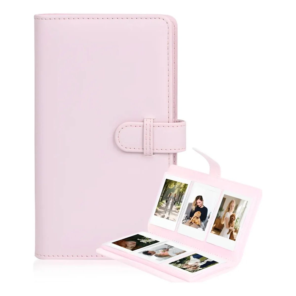 GENERICO - Album para fotos Instax Mini 108 Fotos - Rosa Pastel